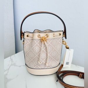 Tory Burch Mini T Monogram Bucket Bag